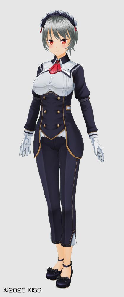 Secretary Maid Outfit/Secretary Maid Hairstyle (Secret Short, Secret Back, Flowing Silky Hair, Princess Bind)