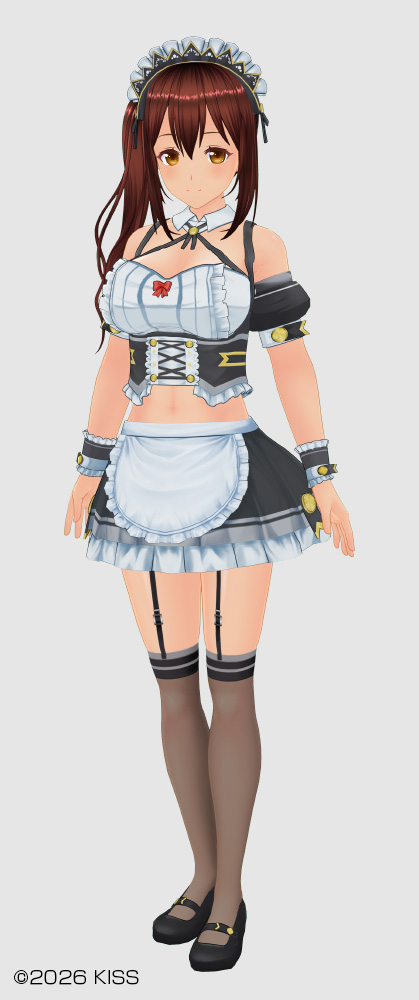 Familia Maid Outfit/Friendly Hairstyle (Center Bright, Cherry Bind, Cherry Bind R, Soft Whisker)/Lingerie (Graceful Lingerie Set)