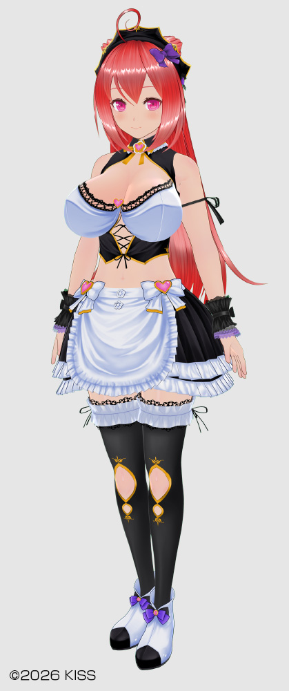 Pretty Maid Uniform / Nurturing Hairstyle (Loud Bob, Outward Coil Long Hair, Cat Ear Hair, Super Spin Curve)