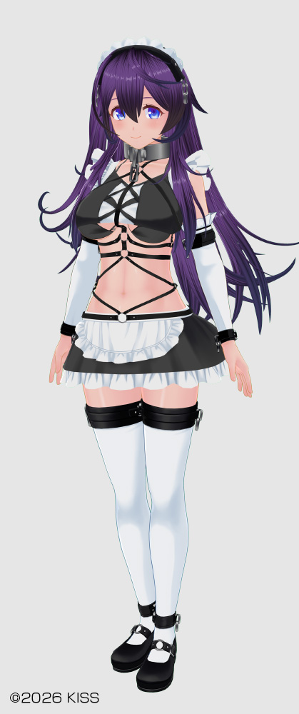 Desire Maid Outfit / Masochist Hairstyle (Eclipse, Eclipse Long Hair, Disturbed Sidelocks, Crescent Moon Ponytail, Crescent Moon)