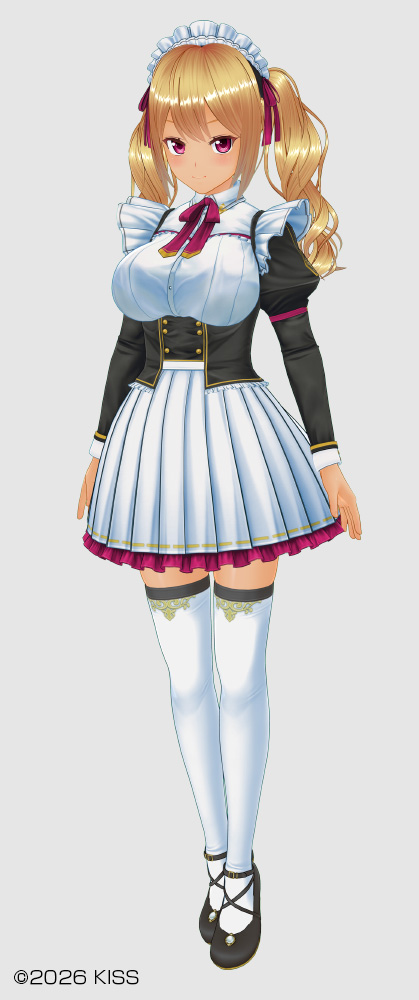 Gyaru Maid Uniform / Gyaru Hairstyle (Gyaru Bangs, Gyaru Twintails Bind, Hair for the Gyaru Poofy Twintails) / Sexy Gyaru Lingerie Set
